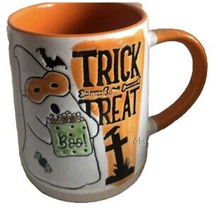 Spectrum Halloween Ceramic Mug 16 oz Coffee Cup Ghost Spider Boo Trick or Trick